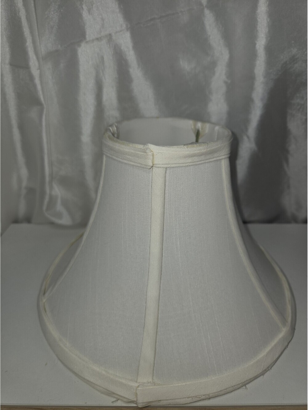 Bell-Shaped Lamp Shade Egg Shell Ivory Color With Uno Fitter 10" Bottom X 6 3/8" - Picture 2 of 9